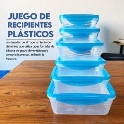 Set Recicpientes con Tapa en Silicona