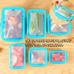 Set Recicpientes con Tapa en Silicona