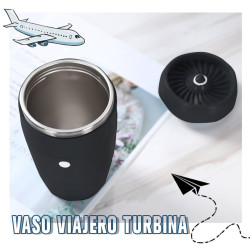 Vaso Viajero Turbina - Mezclador Magnético