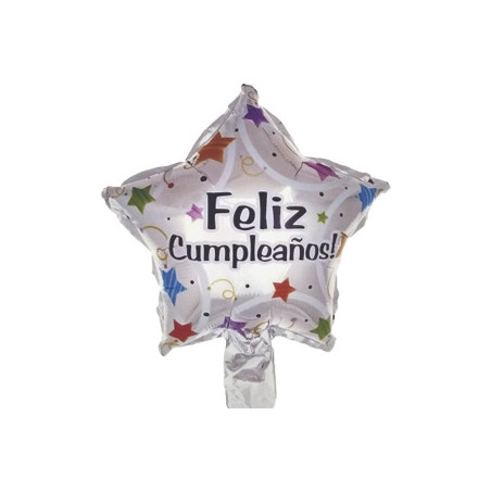 Globo M10" Estrella Feliz Cumpleaños 1