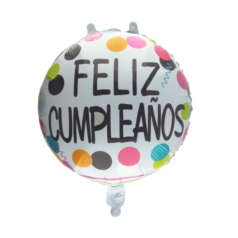 Globo M18" Circulo Feliz Cumpleaños 1