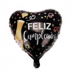 Globo M18" Corazón Feliz Cumpleaños