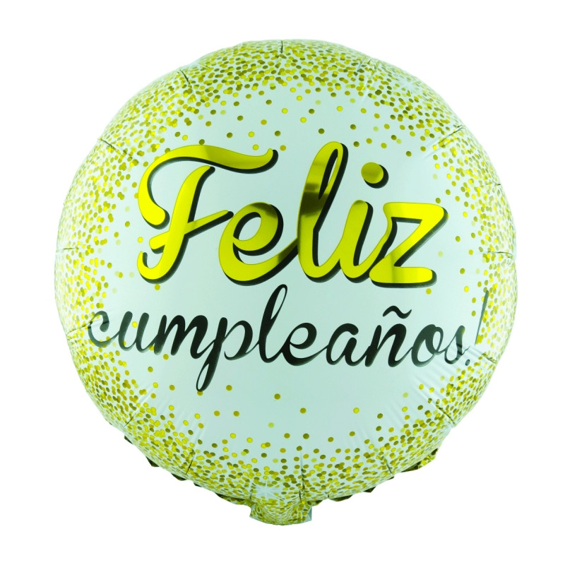 Globo M18" Circulo Feliz Cumpleaños 2