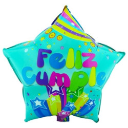 Globo M18" Estrella Feliz Cumpleaños 1