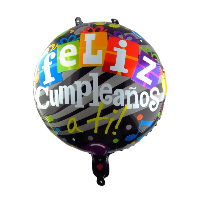 Globo M18" Redondo Feliz Cumpleaños 2