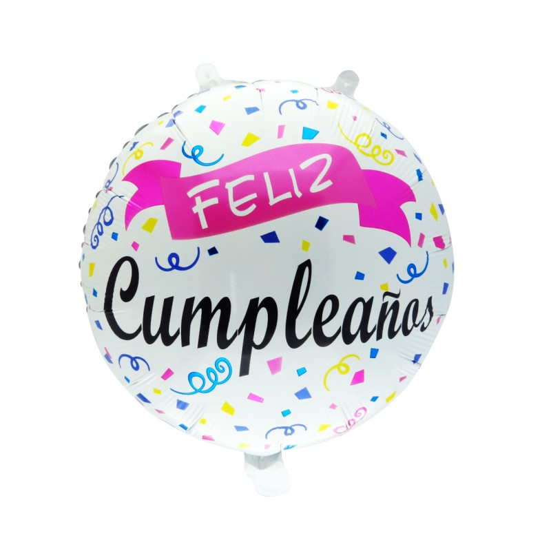 Globo M18" Redondo Feliz Cumpleaños 3